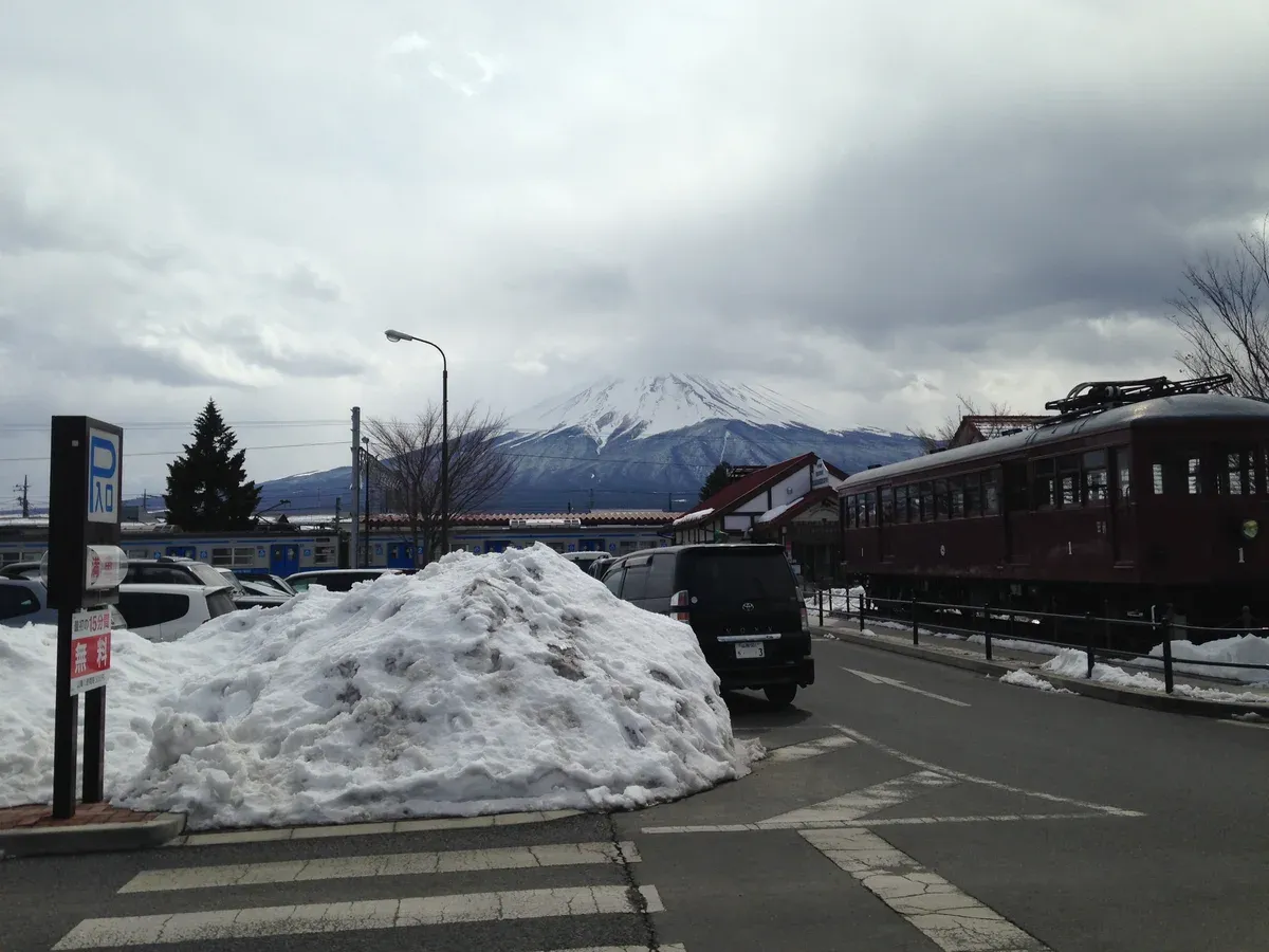 Mt Fuji seen from the Kawaguchiko Station area on a day trip from Tokyo